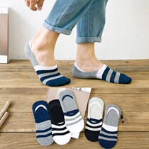 Boat socks Mens short socks Spring summer days thin Deodorant Invisible Socks Korean version Students 100 hitch Silicone Anti Slip Sports Socks
