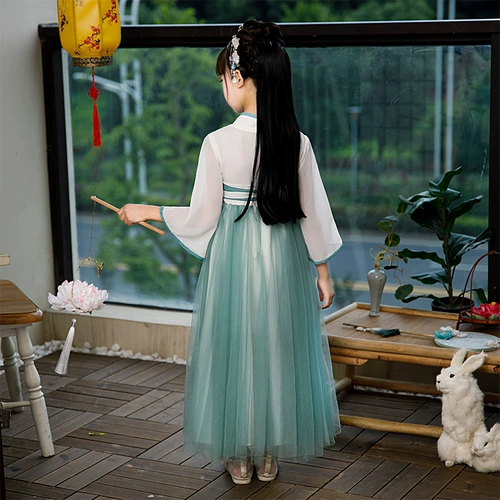 Летнее тонкое ханьфу, детская юбка, летняя одежда, платье, китайский стиль