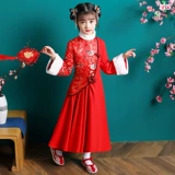 Красное ципао, детский пуховик, демисезонный лонгслив, китайский стиль, 12 лет, увеличенная толщина