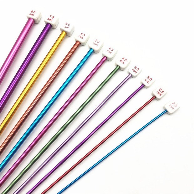 Crochet dài alumina màu đính cườm móc áo len len công cụ đan 27cm Afghanistan crochet - Công cụ & vật liệu may DIY que móc len