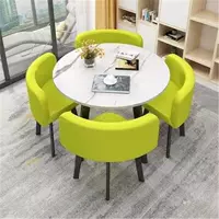 Образец круглого стола + нежная зеленая кожа, 90 -сантиметровый рабочий стол