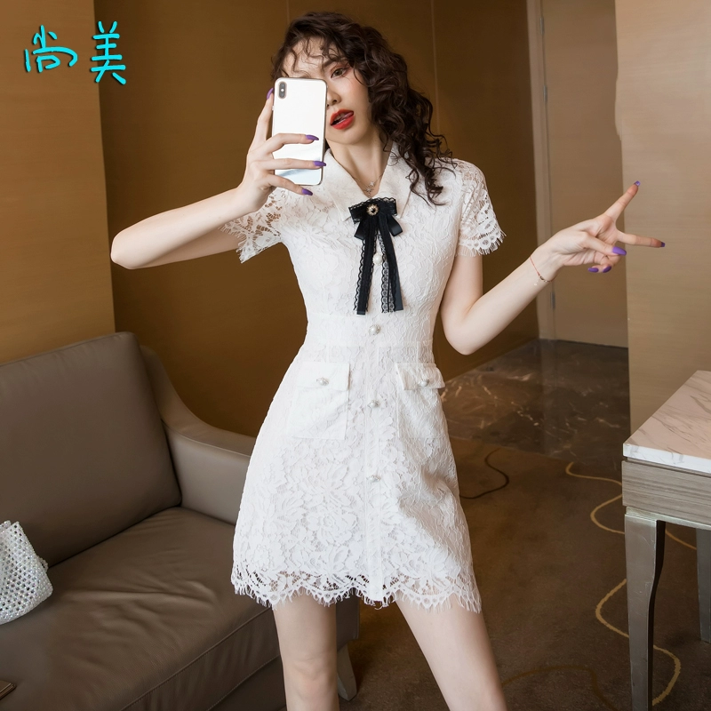 Thời trang nữ nhẹ nhàng mới mẻ của phụ nữ nấu chín mùi thơm nhỏ kiểu váy ren gợi cảm 2020 hè mới - váy đầm