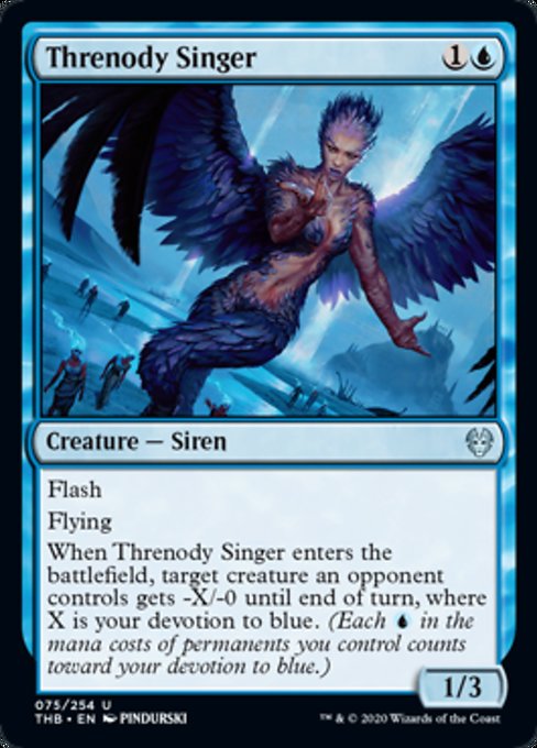 MTG's magic spell THB mourners Thronybody Singer blue silver 75 English