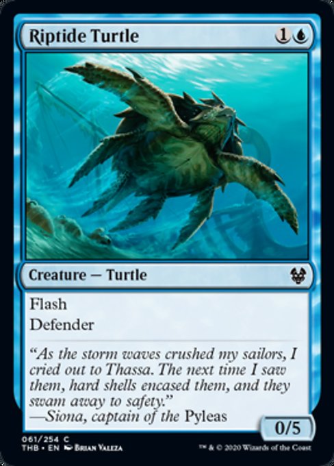 MTG Magic Storm Club THB Riptide Turtle Blue Iron 61 English