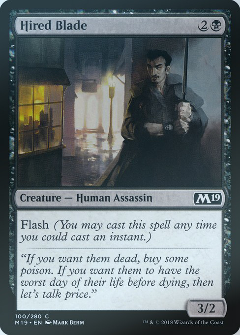 MTG Magic storm M19 Hired Blade Black Iron 100 English flash