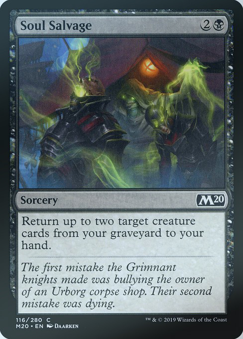 MTG Magic Storm M20 Recycling Soul Soul Salvage Black Iron 116 English Flash