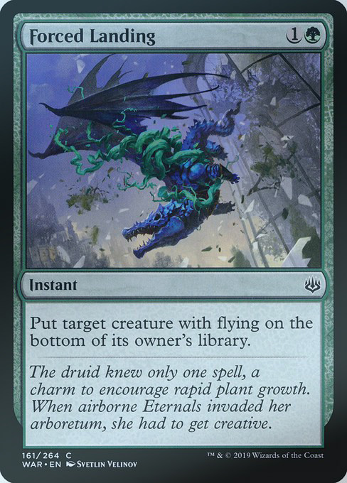 MTG Magic Storm WAR Forced Landing Green Iron 161 English Flash