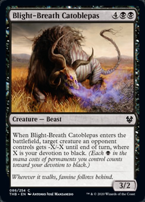 MTG Magic THB Blight-Breath Catoblep Black Iron 86 English