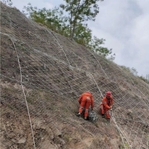 Active side slope protective screen Landslide Fall Stone Safety Net Road Protection Clay Flexible Steel Wire Rope Greening Net