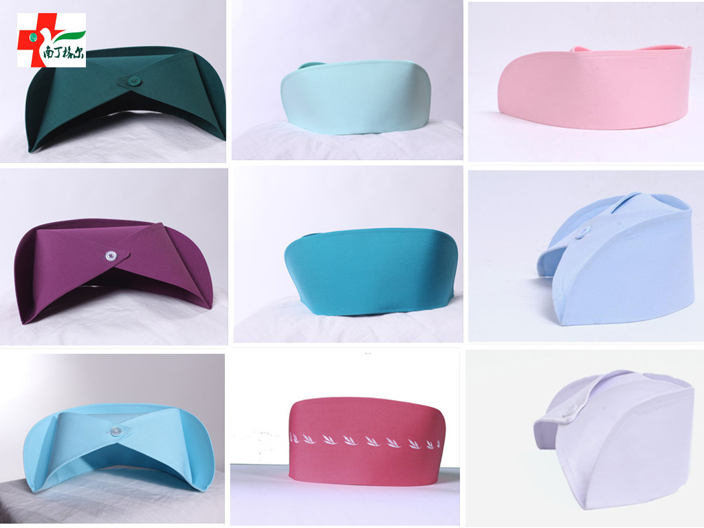Nightingale nurse cap dovetail cap beauty cap first aid cap purple dark green light green lake blue pink white red multicolor