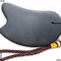 Черная кожа Камня для царапины+веревка+диаграмма Acupoint+эфирное масло+коробка