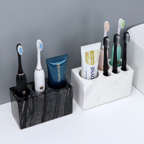 Marble Washroom Washroom Electric Toothbrush Shelf Light Lavish Toothbrush Rack Toothpaste Containing minimalist