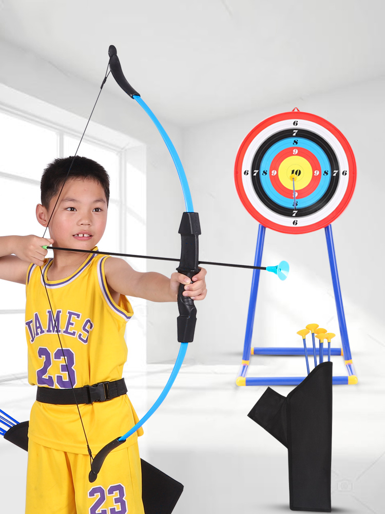 Real children's bow and arrow toy shooting professional archery recurve bow set parent-child bow boys and girls indoor 3-10 years old