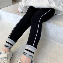  Childrens clothing leggings 2021 spring new childrens baby Western style slim stretch pants girls fashion tight pants