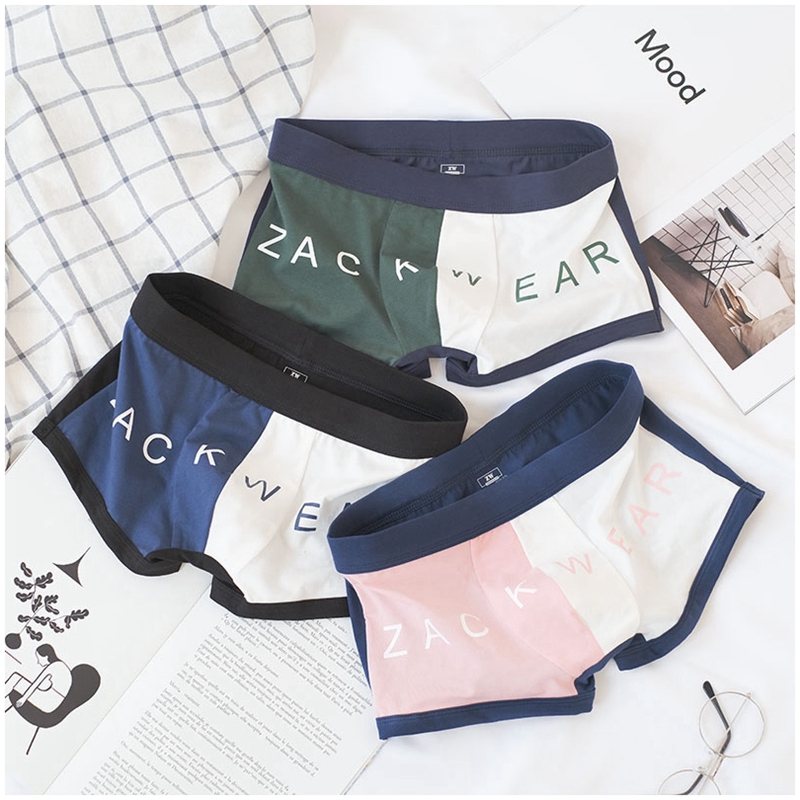 Men's underwear pure cotton shorts boxer briefs men's fashion personality four corners thin breathable comfortable shorts tide