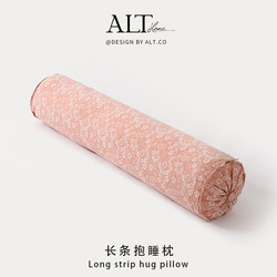 Summer Pure Cotton Sleeping Pillow for Girls, Cylindrical Leg-Hugging Side Sleeping Long Pillow, Bed Cushion, Removable and Washable