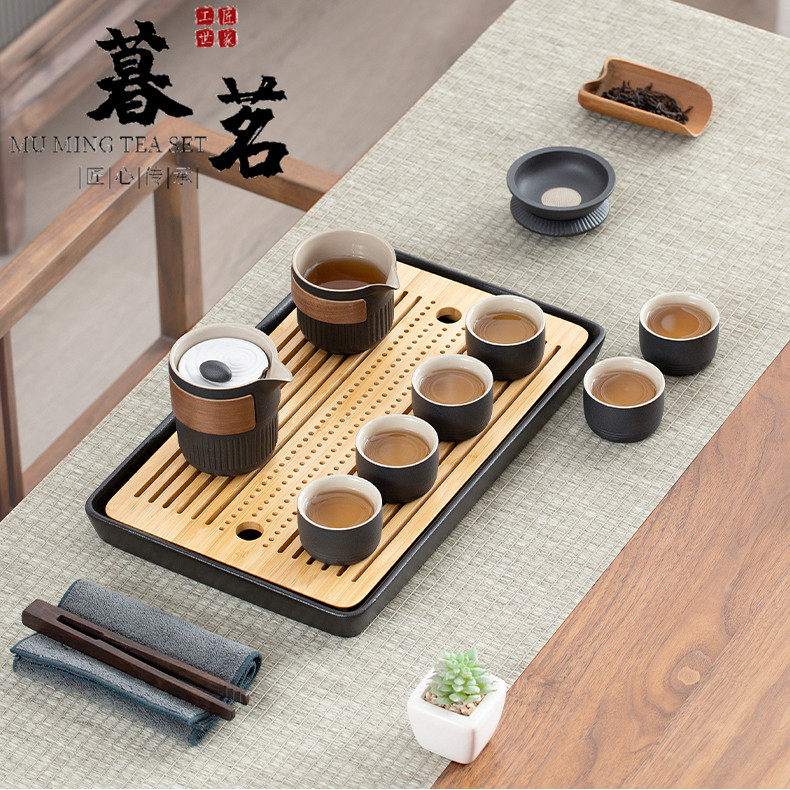 LENIBERK Dull Landscape Tea Set Group Day Style Living Room Small Sleeve Ceramic Utilita Tea Furniture Home Dry Tea Tea Tray