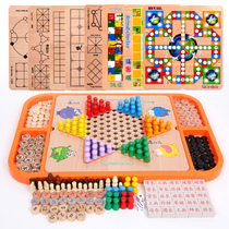 Versatile flying chess checkers Checkers Chess Five Chess Puzzle Toys Students Parent-child Play Board Children