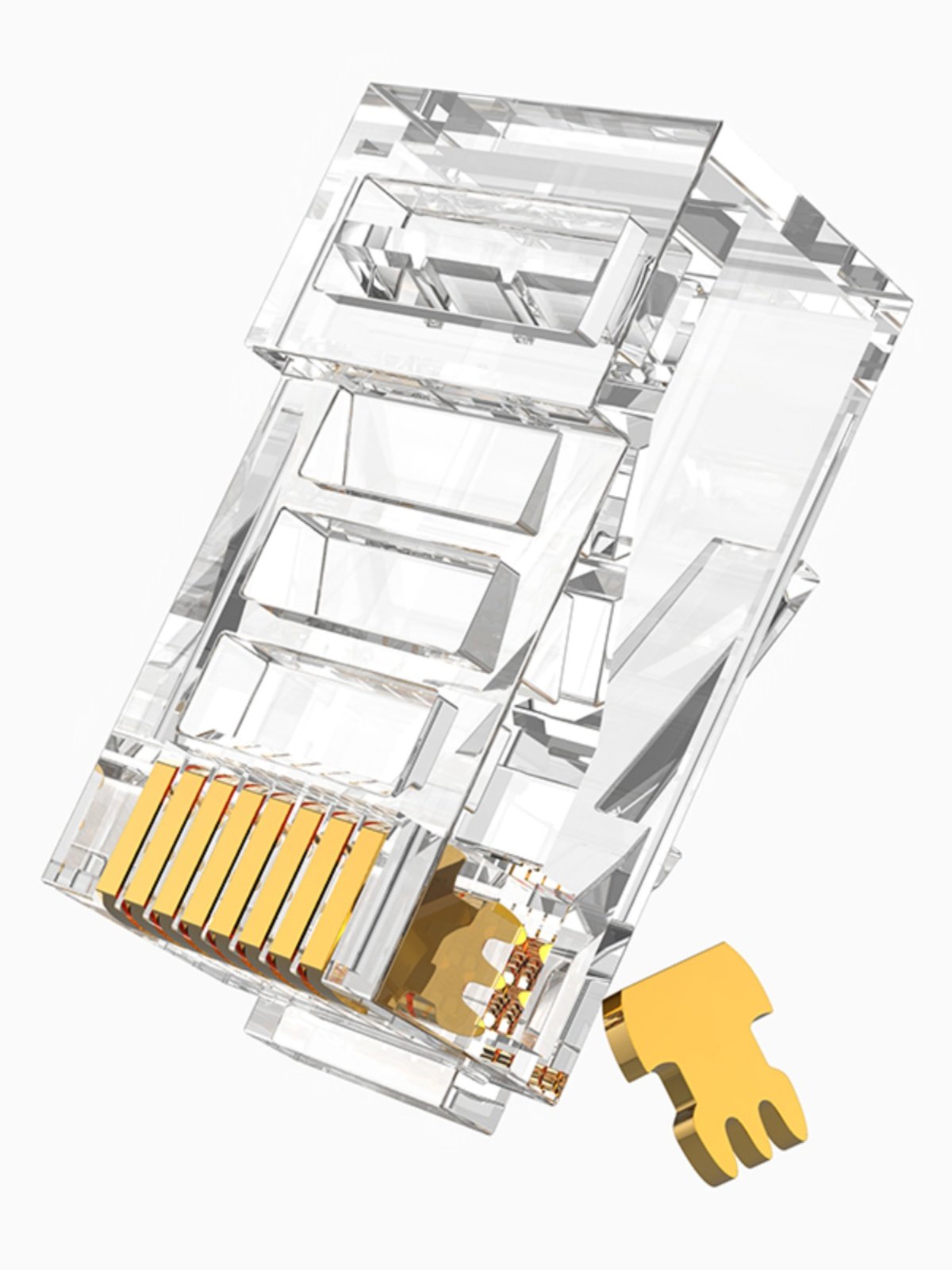 Network Cable Crystal Head Category 6 600m Super Category 6 Category 5 500m Category 7 700m Shielded Home Plug Network Connector
