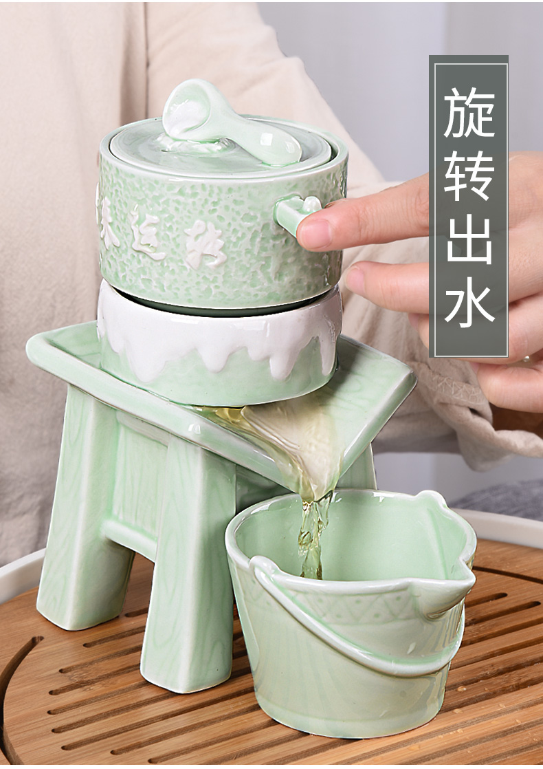 HaoFeng office Japanese celadon kung fu tea with a suit of household contracted ceramic teapot teacup tea accessories