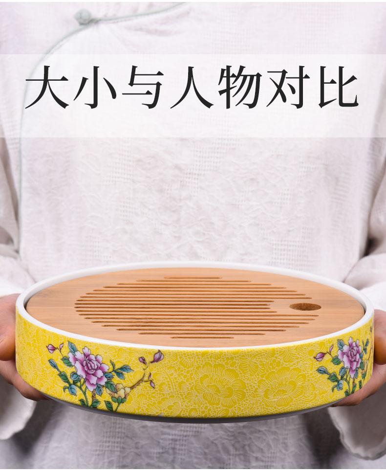 HaoFeng household contracted kung fu tea set, grilled water dry mercifully large tea tray was set Japanese bamboo saucer dish