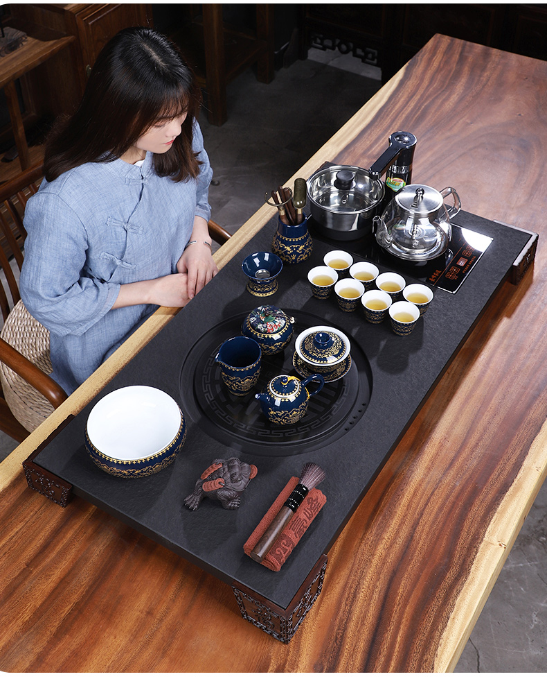 HaoFeng sharply stone tea tray was kung fu tea set automatic water tea kettle body induction cooker household