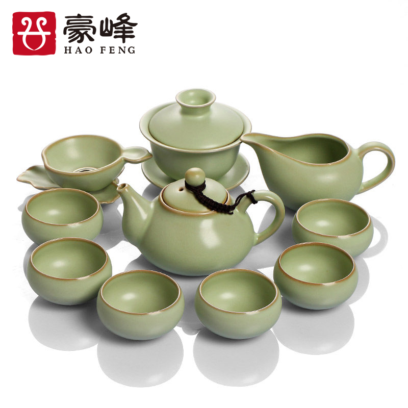 HaoFeng tea set brother suits for your up up kung fu tea tea can keep open piece of a complete set of ceramic tea set