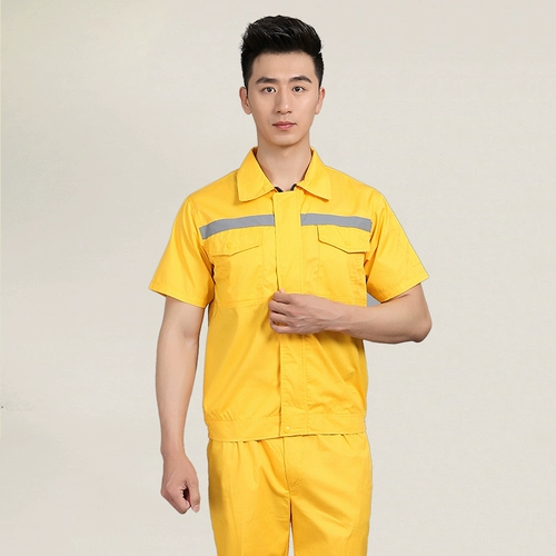 Лето короткая рабочая одежда Установите мужскую летнюю службу страхования рабочей силы фабрики