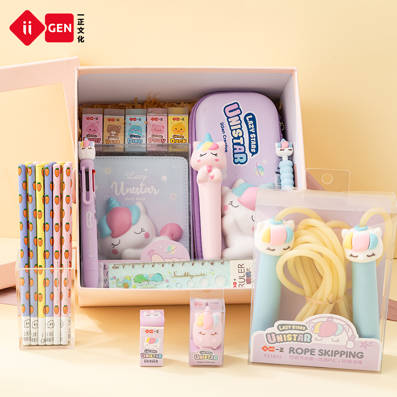 Children's Stationery Gift Box Set Pocket Book Cute Girl Heart Student Stationery Gift Pack Birthday Holiday Gift Female