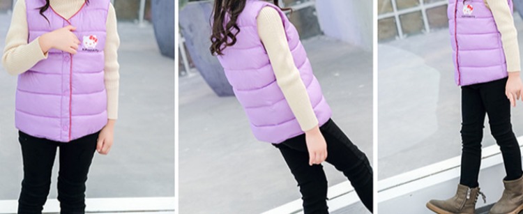 18 chàng trai và cô gái mùa thu và mùa đông xuống áo vest cotton mới vừa và nhỏ cho bé phim hoạt hình Bạn muốn đội chống mùa mỏng sỉ quần áo trẻ em