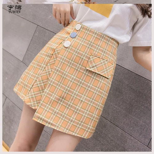 Фруктовое масло, матча, летняя юбка, модная летняя одежда, трендовая мини-юбка, высокая талия