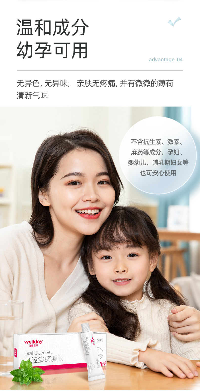 维德医疗 口腔溃疡凝胶 5g 修复/止痛 图11