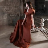 Французское вечернее платье 2025, новый стиль, женское роскошное нишевое элитное платье для проведения теста на банкетный темперамент