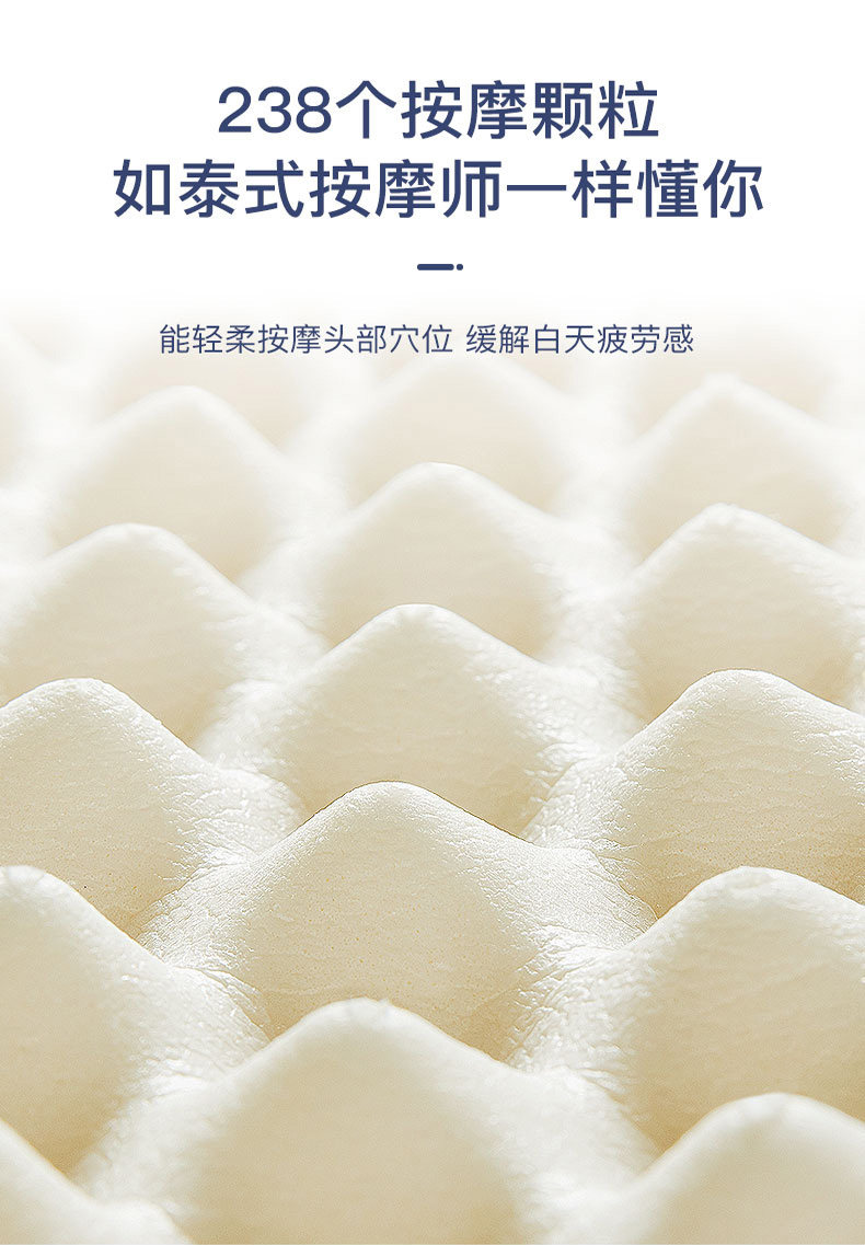 乐扣乐扣 90%天然乳胶枕 柔弹支撑颈椎 图7