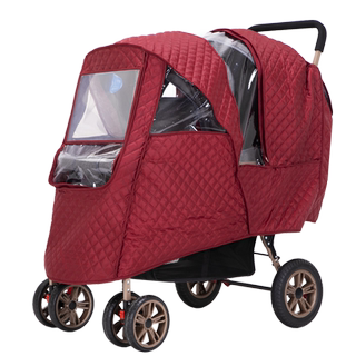 Cochecito gemelo, cubierta resistente al viento y a la intemperie, cochecito doble delantero y trasero, impermeable universal, cubierta cálida