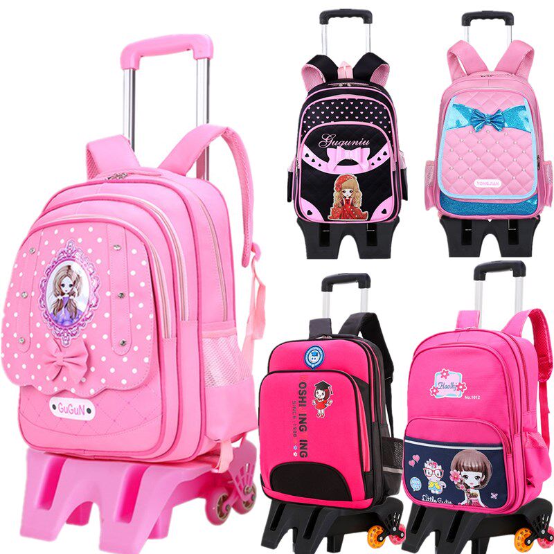 Lalever Bag Girl Waterproof Elementary School Students 1-3-2-5 Third Round Plus High Climbing Stairs Children 6 Years Old Capacity