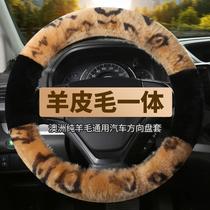 Wool Steering Wheel Cover Winter Short plush male and female BMW Benz Volkswagen universal car to integrate the sheath fur
