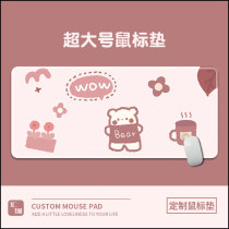 Cute oversized mouse pad creative simple ins style cartoon girl heart computer book table pad home office dormitory learning desk pad e-sports game smooth custom thick keyboard pad