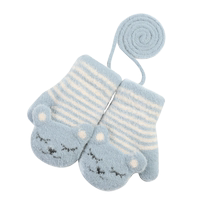 Clearance childrens gloves winter warm plus velvet for boys and girls outdoor baby cute cartoon plush halter neck children