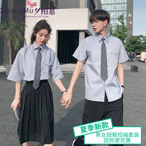 College style ins super fire Hong Kong style summer school uniform suit College style graduation clothing female junior high school student class uniform