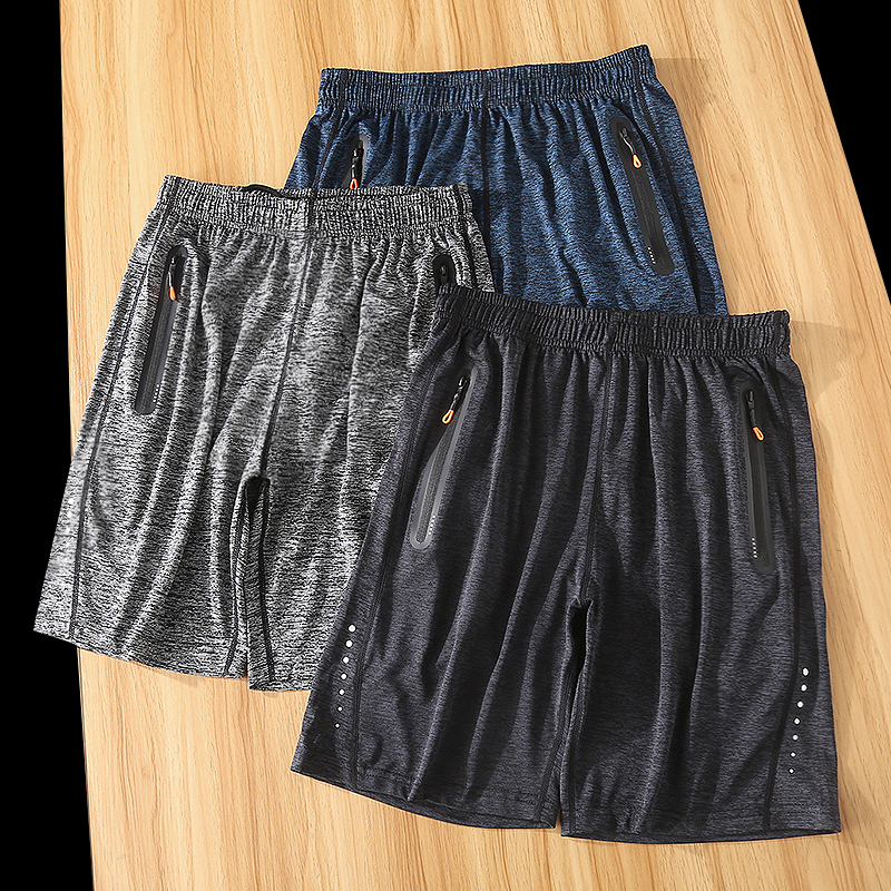 Technical cationic fabric, sweat-absorbing, non-stick foreign trade men's high-elasticity, comfortable and quick-drying basketball shorts