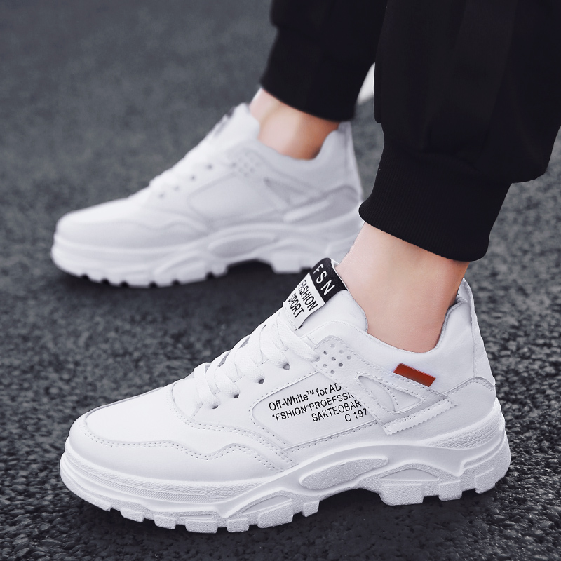 2022 new men's shoes breathable Martin boots short boots tooling all-match mid-tube tide shoes white functional wind autumn increase