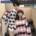 Lediwen những người yêu thích áo len mùa thu 2018 phiên bản Hàn Quốc của học sinh lỏng lẻo áo len nam nhỏ tươi Cặp đôi áo len