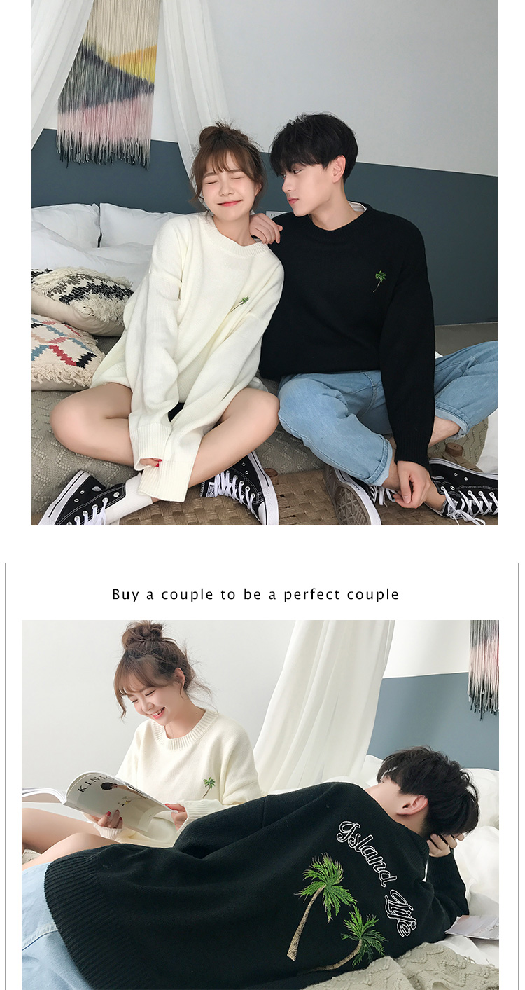 Bộ đôi áo len phiên bản Hàn Quốc của mẫu áo đôi lỏng lẻo 2018 mới áo len đôi nam nữ