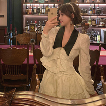 Small fragrant wind name Yuanyuan Luxurious Dating Advanced Senses New Year Career Two Suits dress 2021 Womens new