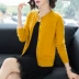 Mùa xuân và mùa thu mới áo len mới cardigan nữ phần ngắn tay dài phần mỏng khăn choàng mất áo len lỏng Hàn Quốc - Đan Cardigan Đan Cardigan