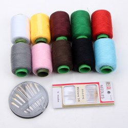 Household sewing thread, white thread, polyester thread, hand-sewn clothes, colored needle thread, black temari ball embroidery thread