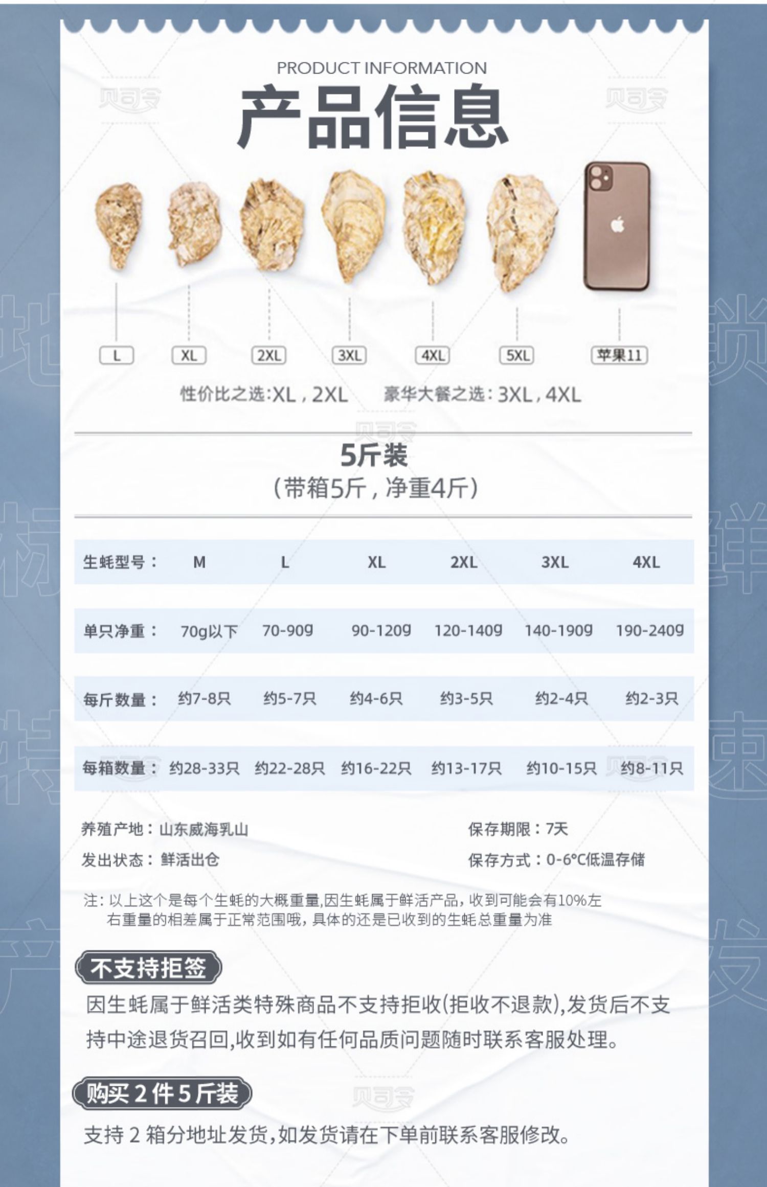 顺丰包邮，贝司令 特大鲜活乳山生蚝 5斤带箱 39.8元起包邮 值值值-买手聚集的地方