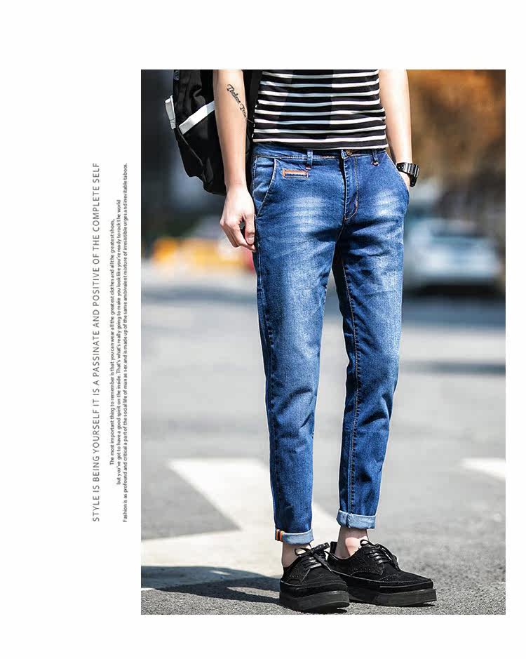 Jeans pour adolescent pieds Slim pour été - Ref 1464306 Image 10