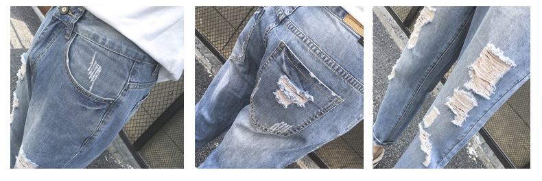 Jeans pour jeunesse pieds Slim pour été - Ref 1463754 Image 26